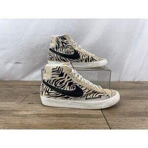 Nike Blazer Mid 77 Alter & Reveal Zebra Print Sneakers DO6402-100 Mens 8.5